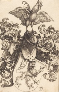 Wappen mit einem Löwen und einem Hahn von Albrecht Dürer