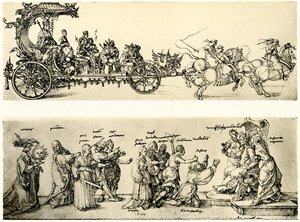 Entwurf für den Wagen des Kaisers Maximilian I.