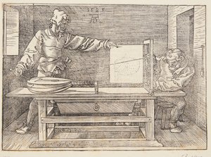 Zeichner, der eine Laute zeichnet von Albrecht Dürer
