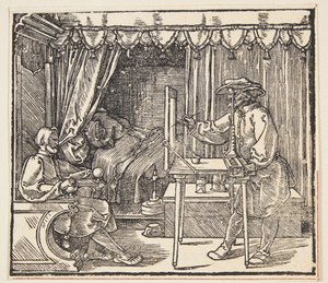 Zeichner, der ein Porträt zeichnet von Albrecht Dürer