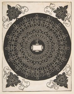 Stickmuster mit einem länglichen Panel in der Mitte, vor 1521