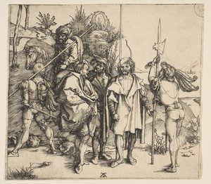 Fünf Fußsoldaten und ein berittener Türke, ca. 1495 von Albrecht Dürer