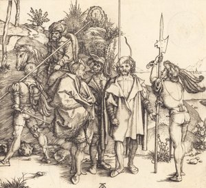 Fünf Soldaten und ein Türke zu Pferd, 1495-1496