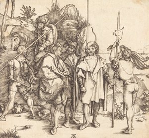 Fünf Soldaten und ein Türke zu Pferd, 1495-1496 von Albrecht Dürer