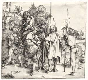 Fünf Soldaten und ein Türke zu Pferd, wahrscheinlich 1496 von Albrecht Dürer