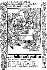Illustration aus dem Buch Narrenschiff von Sebastian Brant, 1494