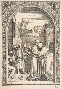 Joachim und Anna am Goldenen Tor, aus Das Leben der Jungfrau, ca. 1504 von Albrecht Dürer