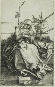 Madonna auf einer grünen Bank von Albrecht Dürer