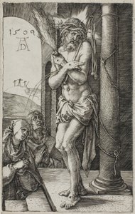 Der Mann der Schmerzen an der Säule, Frontispiz aus Die gravierte Passion