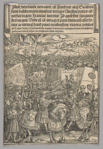 Maximilian und Heinrich VIII. von England, Platte 22 aus Historische Szenen aus dem Leben von Kaiser Maximilian I. aus dem Triumphbogen von Albrecht Dürer