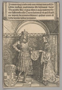 Maximilian und Maria von Burgund, Tafel 2 aus Historische Szenen aus dem Leben von Kaiser Maximilian I. vom Triumphbogen