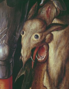 Paumgartner Altar: Detail des linken Flügels, Darstellung des Kopfes des von St. Georg besiegten Drachen, ca. 1500 (Detail) von Albrecht Dürer