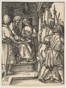 Pilatus wäscht seine Hände, aus Die Kleine Passion, ca. 1509 von Albrecht Dürer