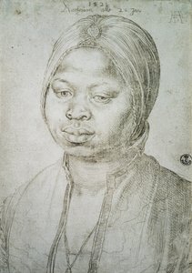 Porträt von Catherine, der Mulattin des portugiesischen Bradao, 1521 von Albrecht Dürer