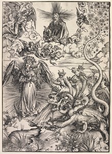 Offenbarung des Johannes: Die Frau, bekleidet mit der Sonne von Albrecht Dürer