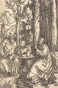 Heiliger Antonius und Heiliger Paulus in der Wildnis, ca. 1504 von Albrecht Dürer