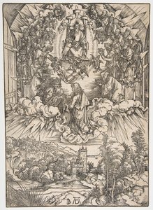 Heiliger Johannes vor Gott und den Ältesten, aus Die Apokalypse von Albrecht Dürer