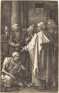 Heilung eines Lahmen durch die Heiligen Petrus und Johannes am Tempeltor