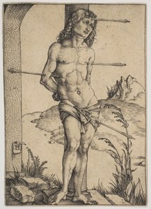 Heiliger Sebastian an die Säule gebunden von Albrecht Dürer