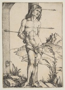 Heiliger Sebastian an die Säule gebunden, ca. 1499 von Albrecht Dürer