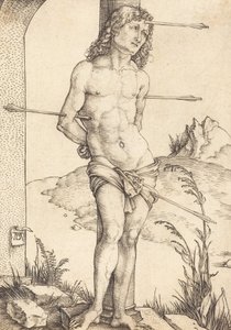 Der heilige Sebastian an die Säule gebunden von Albrecht Dürer
