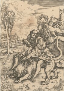 Samson tötet den Löwen von Albrecht Dürer