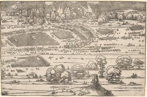 Belagerung einer Festung: Linker Teil von Albrecht Dürer