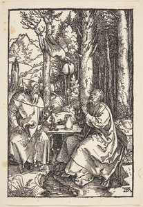 Der heilige Antonius besucht den heiligen Paulus in der Wildnis von Albrecht Dürer