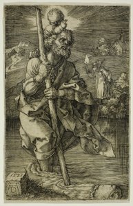 St. Christophorus nach rechts gewandt von Albrecht Dürer