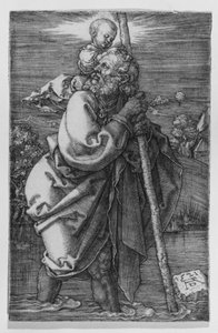 St. Christophorus nach links gewandt von Albrecht Dürer