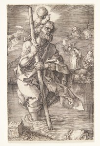St. Christophorus nach rechts gewandt von Albrecht Dürer