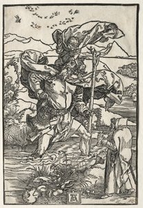 St. Christophorus mit den Vögeln, um 1501-1504 von Albrecht Dürer