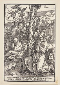 Der heilige Franziskus empfängt die Stigmata von Albrecht Dürer