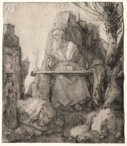 St. Hieronymus sitzt in der Nähe einer Kopfweide, 1512