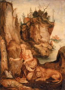 St. Hieronymus und der Löwe, ca. 1500 von Albrecht Dürer