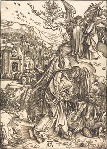 Der Engel mit dem Schlüssel zum Abgrund von Albrecht Dürer