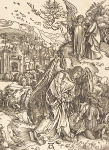 Der Engel mit dem Schlüssel zum Abgrund von Albrecht Dürer