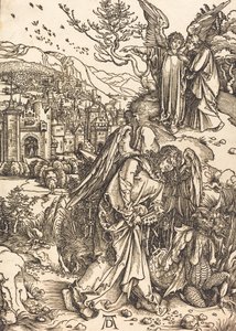 Der Engel mit dem Schlüssel zum Abgrund von Albrecht Dürer
