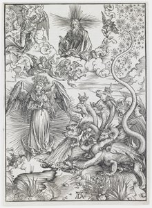 Die apokalyptische Frau, aus der Serie „Die Apokalypse“ von Albrecht Dürer