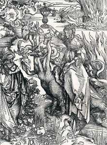 Die babylonische Hure, 1498, 1906 von Albrecht Dürer