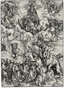 Das Tier mit zwei Hörnern wie ein Lamm, ca. 1497 von Albrecht Dürer