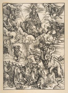 Das Tier mit zwei Hörnern wie ein Lamm, aus Die Apokalypse, lateinische Ausgabe 1511, ca. 1496