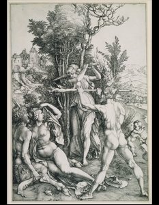 Der Kampf von Tugend und Vergnügen in Anwesenheit von Herkules von Albrecht Dürer