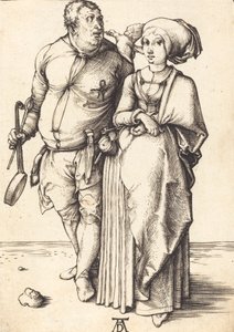 Der Koch und seine Frau, ca. 1496-1497 von Albrecht Dürer