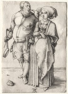 Der Koch und seine Frau, wahrscheinlich 1497 von Albrecht Dürer