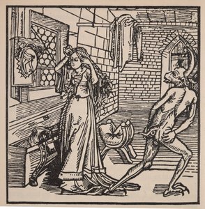 Der Dämon der Eitelkeit und die Kokette, Illustration aus 
