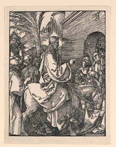 Der Einzug Christi in Jerusalem, aus der Serie Die kleine Passion von Albrecht Dürer