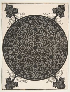 Der fünfte Knoten. Verschlungener Rundel mit sieben sechszackigen Sternen, vor 1521