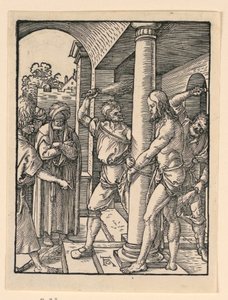 Die Geißelung, aus der Serie „Die kleine Passion“ von Albrecht Dürer