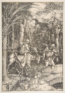 Die Flucht nach Ägypten, aus Das Leben der Jungfrau, aus der lateinischen Ausgabe, 1511